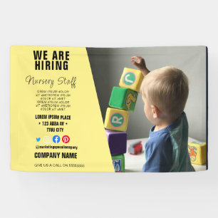 hiring staff BUSINESS custom logo flyer Poster Ped Banner