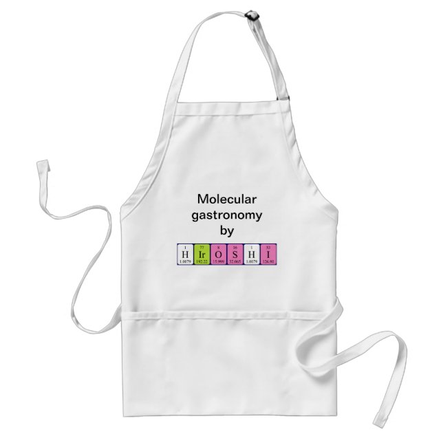 Hiroshi periodic table name apron (Front)