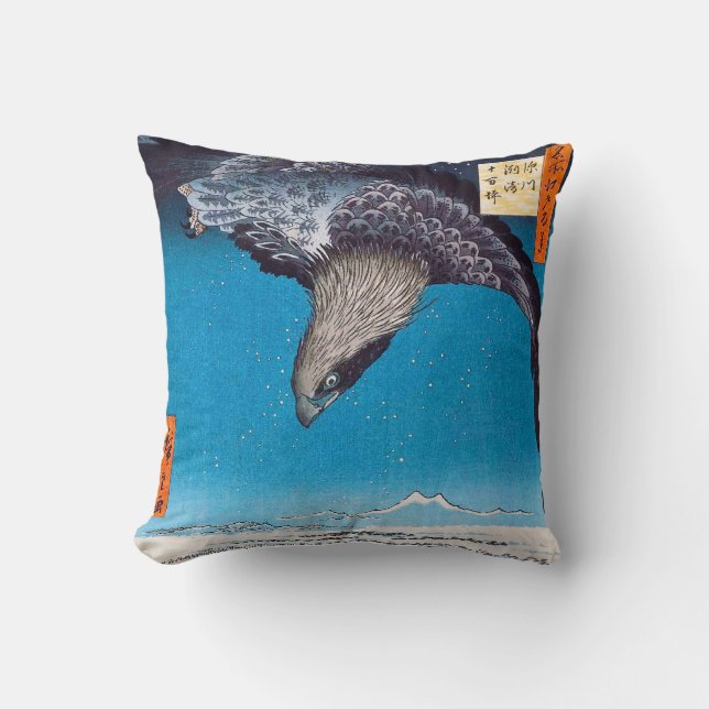 Hiroshige Eagle Pillow (Front)