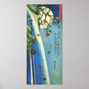 Hiroshige Moon Over A Waterfall Japanese Fine Art Poster
