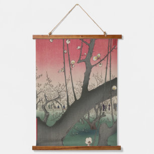Hiroshige Plum Estate Kameido: Vintage Japanese Hanging Tapestry