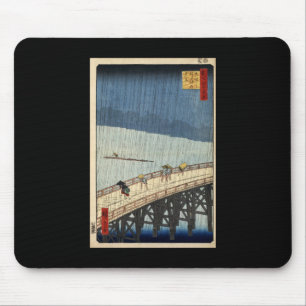 Hiroshige Sudden shower over Shin-Ōhashi bridge Mouse Pad