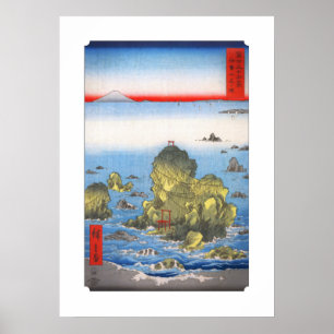 Hiroshige Wedding Rock Futamigaura in Ise Province Poster