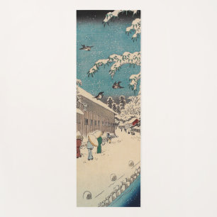 Hiroshige winter landscape japan ukiyo-e antique yoga mat