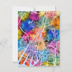 Hiroshima Japan City Map Postcard