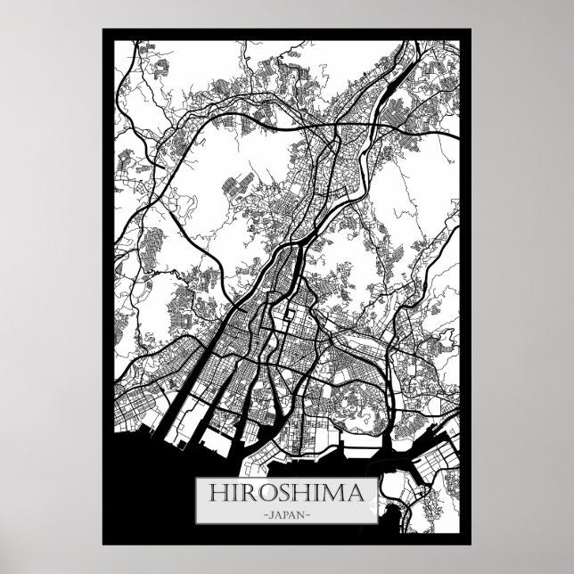 Hiroshima Japan City Map Poster (Front)