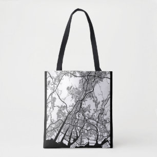 Hiroshima Japan City Map Tote Bag