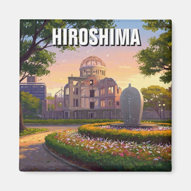 Hiroshima Japan Peace Dome Travel Magnet (Front)