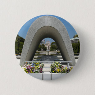 Hiroshima Memorial Cenotaph 6 Cm Round Badge