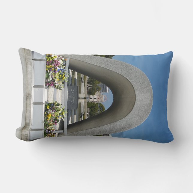 Hiroshima Memorial Cenotaph Lumbar Cushion (Front)