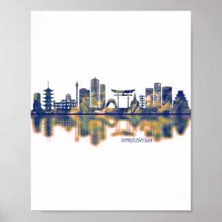 Hiroshima Skyline Poster
