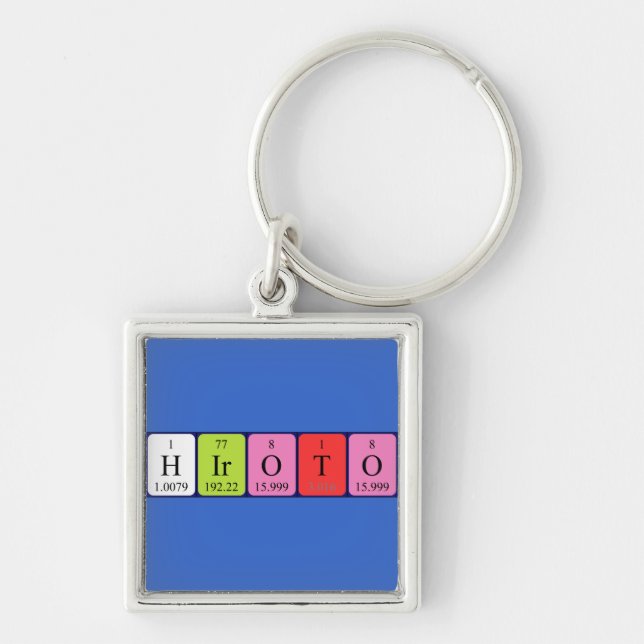 Hiroto periodic table name keyring (Front)