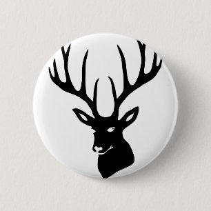 Hirsch Geweih Hirschgeweih Wild Elch Reh Stag Deer 6 Cm Round Badge