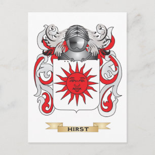 Hirst Coat of Arms (Family Crest) Postcard