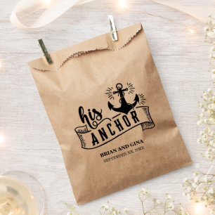 His Anchor Wedding Favour Bags