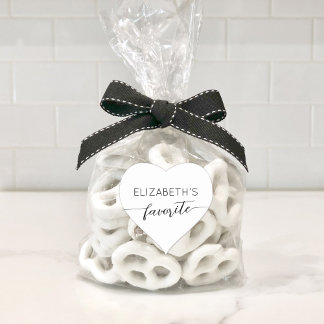 His and Her Favourite Custom Wedding Candy Heart Sticker