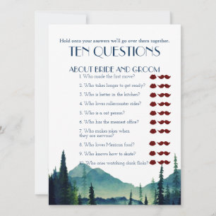 His and Her Ten Questions Wedding Game