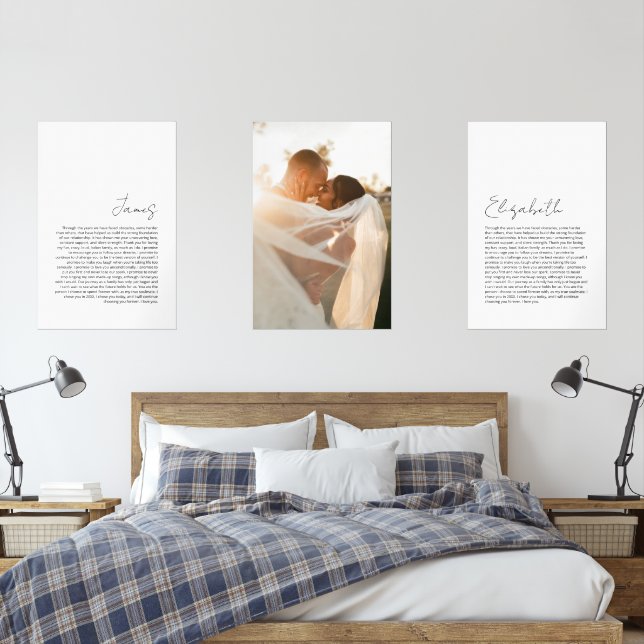 His and Her Vows Wedding Portrait (Bedroom)