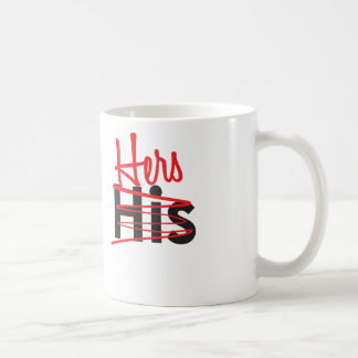 His and hers coffee mug