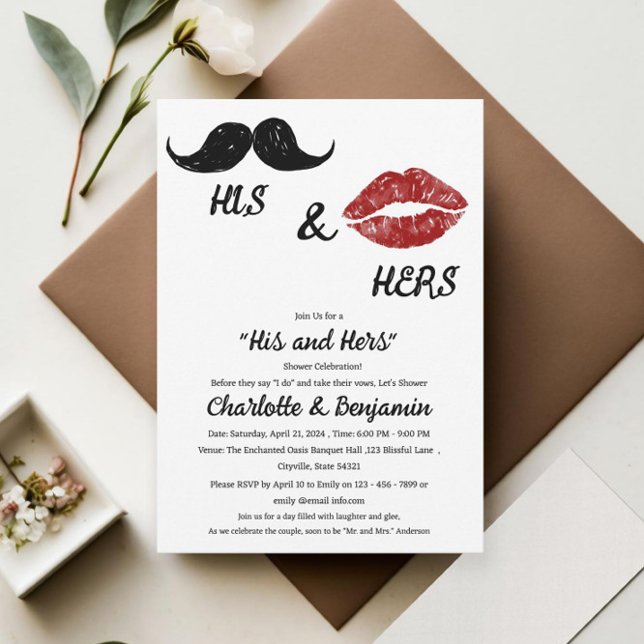  His and Hers Couple Shower  Invitation (Creator Uploaded)