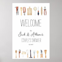 His and hers couples shower Welcome Foam Board