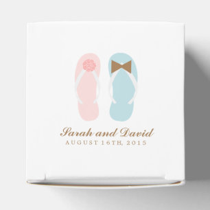His and Hers Flip Flops Beach Wedding Favour Box