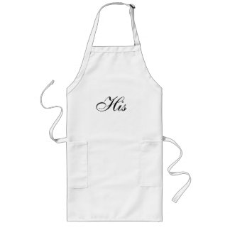 His and Hers matching aprons - for him