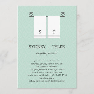 His and Hers Wedding Shower Invitation (Blue)