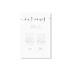 His And Hers Wedding Vows Black And White Script
