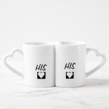 His and His 8 oz Nested Coffee Mugs