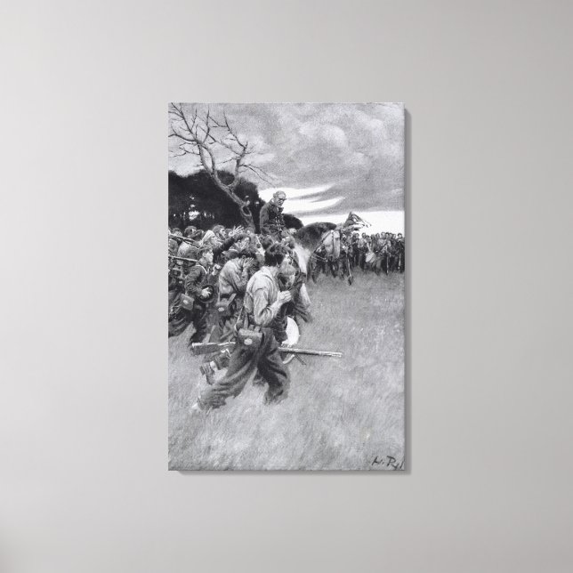 His army broke up weeping and sobbing' canvas print (Front)