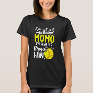 His Biggest Fan Softball Momo Of A Softball Player T-Shirt
