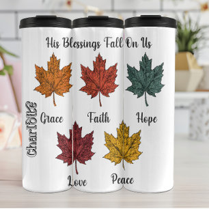 His Blessings Fall On Us Thermal Tumbler
