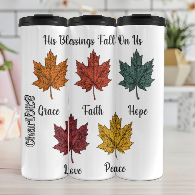 His Blessings Fall On Us Thermal Tumbler (Creator Uploaded)