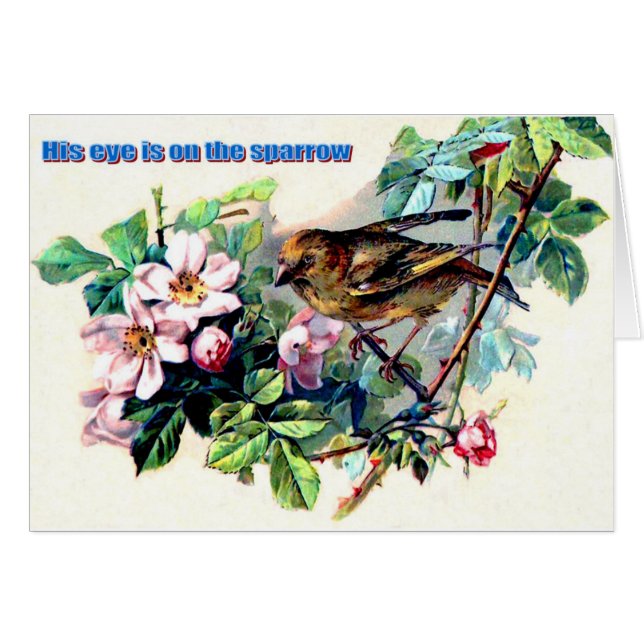 His eye is on the sparrow (Front Horizontal)