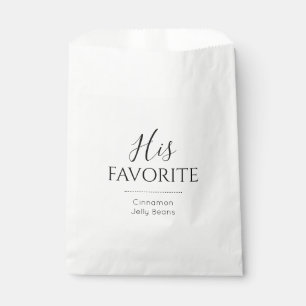 His Favourite Grooms Choice Wedding Snack Favour Bags