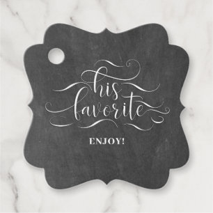 His Favourite Wedding Welcome Favour Tags