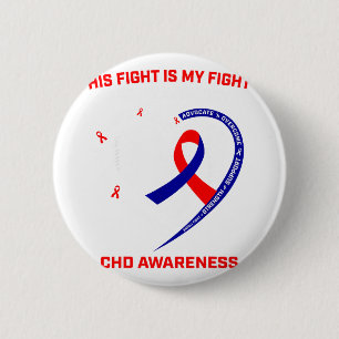 His Fight Baby Boy Son Chd Awareness Heart Disease 6 Cm Round Badge