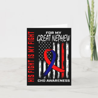 His Fight Chd Awareness Great Nephew Usa Flag Ck G Card
