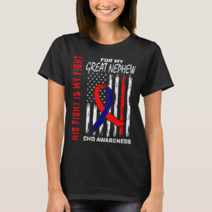His Fight Chd Awareness Great Nephew Usa Flag Ck G T-Shirt