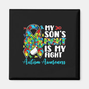 His Fight Is My Fight Autism Awareness And Support Magnet