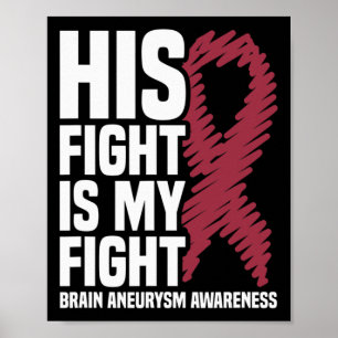 His Fight Is My Fight Brain Aneurysm Awareness 3 Poster
