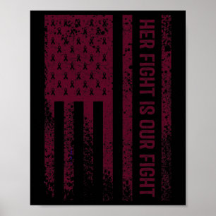 His Fight Is My Fight Brain Aneurysm Awareness Fig Poster