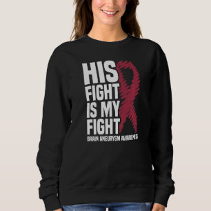 His Fight Is My Fight Brain Aneurysm Awareness Sweatshirt