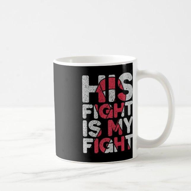 His Fight is My Fight Brain Aneurysm Support  Coffee Mug (Right)