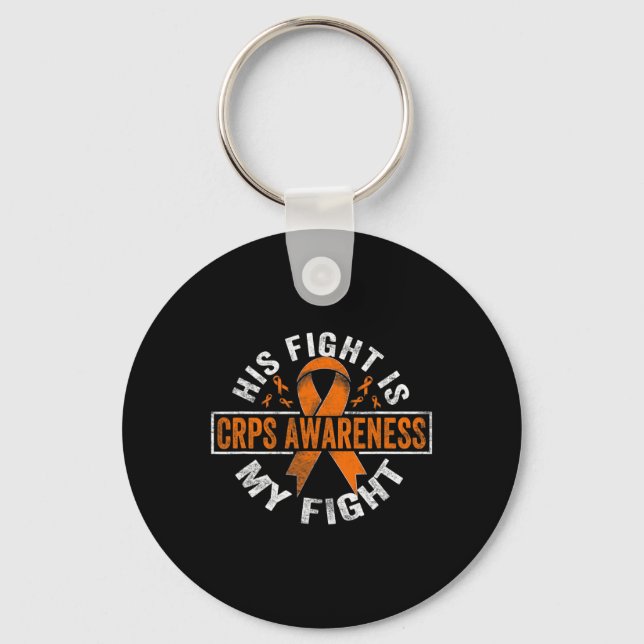 His Fight Is My Fight Crps Awareness  Key Ring (Front)