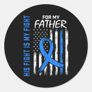 His Fight Is My Fight Diabetes Awareness Shirt Fat Classic Round Sticker