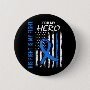 His Fight Is My Fight Diabetes Awareness Shirt Son 6 Cm Round Badge