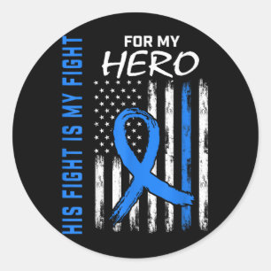 His Fight Is My Fight Diabetes Awareness Shirt Son Classic Round Sticker