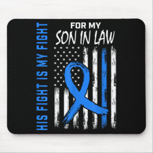 His Fight Is My Fight Diabetes Awareness Shirt Son Mouse Pad